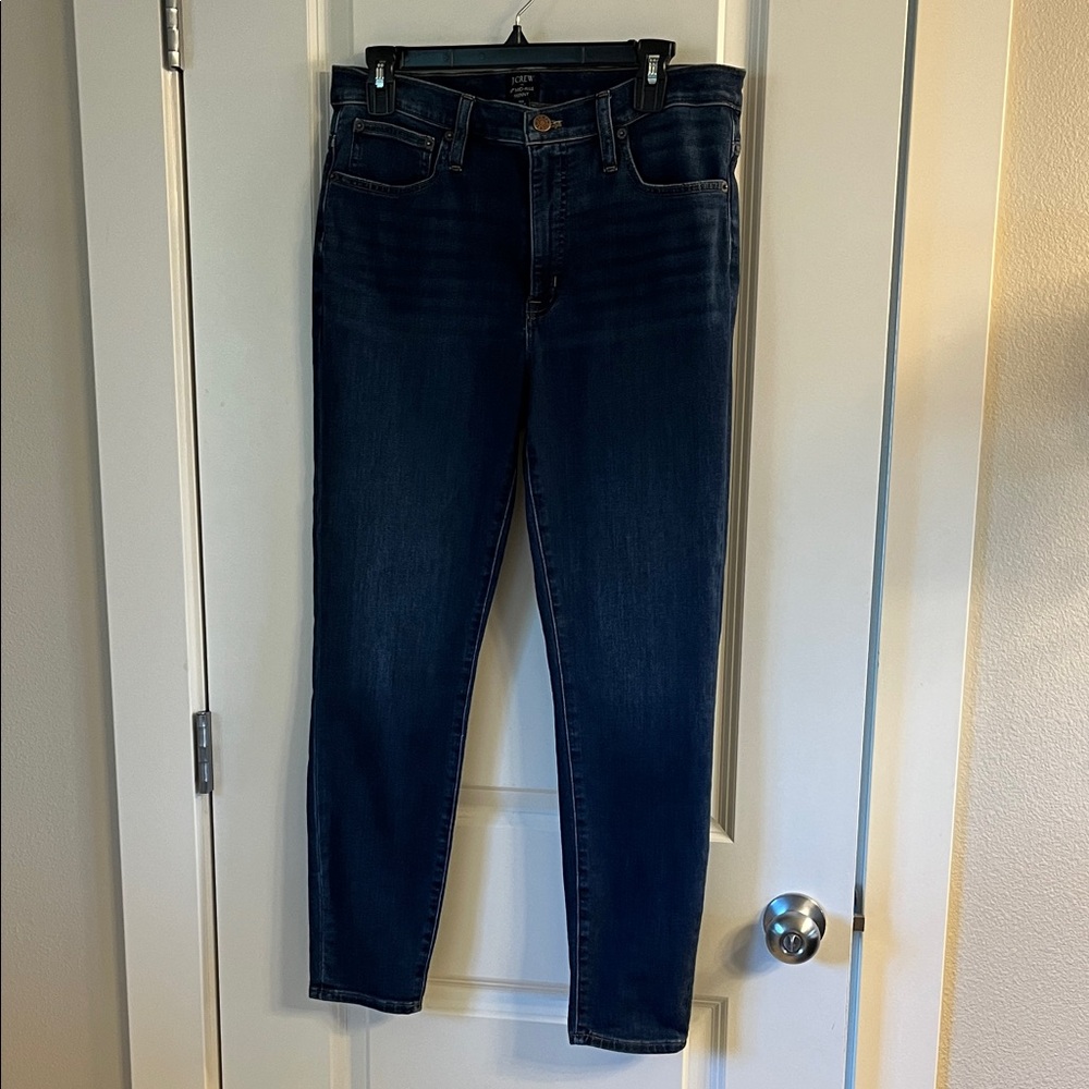 J.Crew Mid-Rise Skinny Jeans Size 30 Dark Wash Stretch Denim